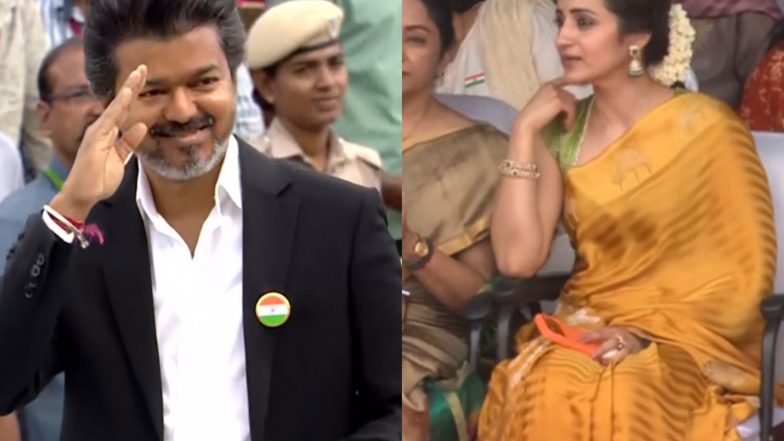 Entertainment News | Trisha Krishnan Makes Traditional Appearance at Tamil Nadu's 80th Independence Day Celebrations