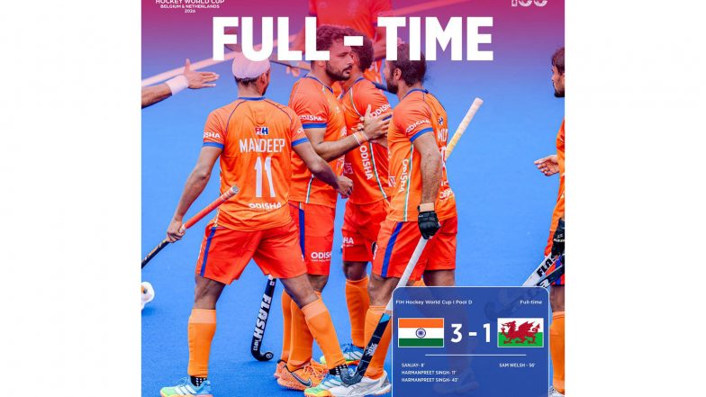 Sports News | India Beat Wales 3-1 to Begin FIH Men's Hockey World Cup 2026 Campaign with a Win