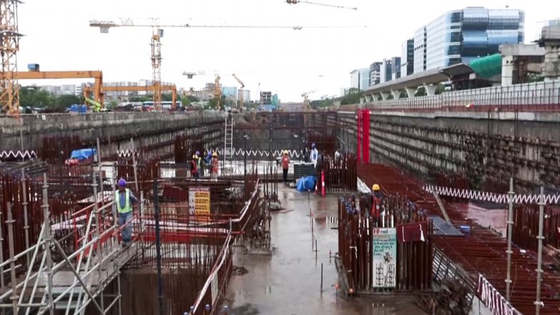 India News | Mumbai-Ahmedabad Bullet Train Nears Completion: Diamond-inspired Surat Station Takes Shape; Foundation Work Underway at BKC Station
