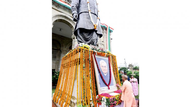 India News | UP CM Yogi Pays Tribute to Atal Bihari Vajpayee, Recalls His 'Nation First' Politics