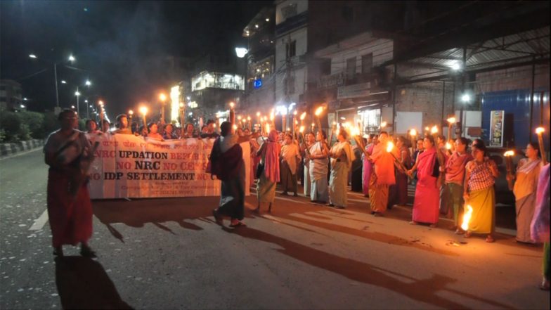 India News | JFD Escalates Anti-Census Agitation in Manipur; Torch Rallies Held in Key Areas to Demand NRC Update and IDP Resettlement