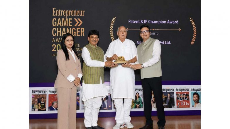 Business News | Sitabience IP Honoured With 'Patent & IP Champion Award' At Entrepreneur Game Changer Awards 2026