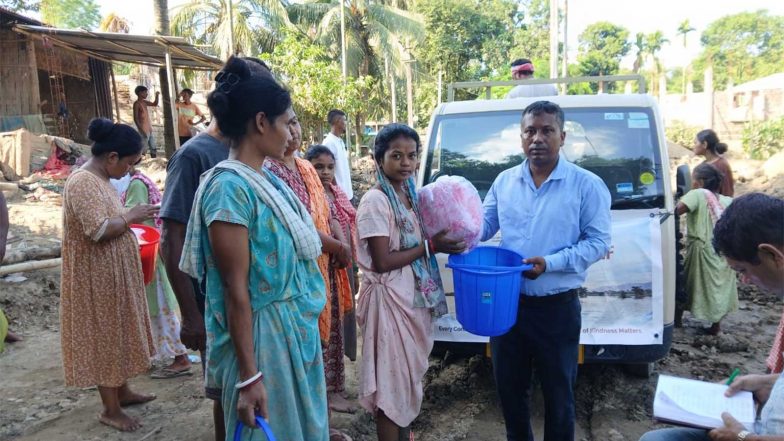 Business News | Oasis Group Extends Support to Assam Flood Victims with Essential Supplies for More Than 100 Families