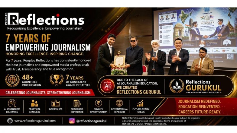 Business News | Peoples Reflections Marks Seven Years of Empowering Journalism, Launches Reflections Gurukul to Prepare Journalists for the AI Era