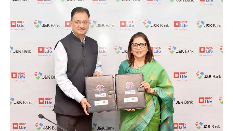 Business News | J&K Bank Teams Up with HDFC Life to Expand Customers' Insurance Choices