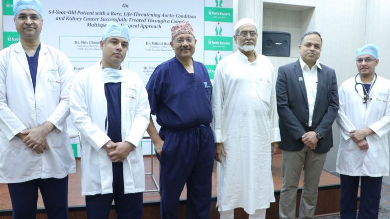 India News | Delhi Doctors Treat Torn Artery, Faulty Heart Valve and Kidney Cancer in Single Operation, First of Its Kind, Claims Experts