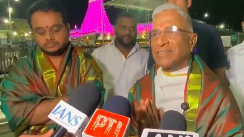 India News | Rajya Sabha Deputy Chairman Offers Prayers at Tirumala Temple