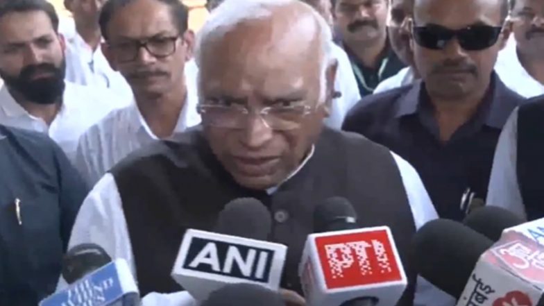 India News | Vande Mataram Row: Mallikarjun Kharge Defends Conduct, Says He Sang Same Version as Gandhi, Nehru
