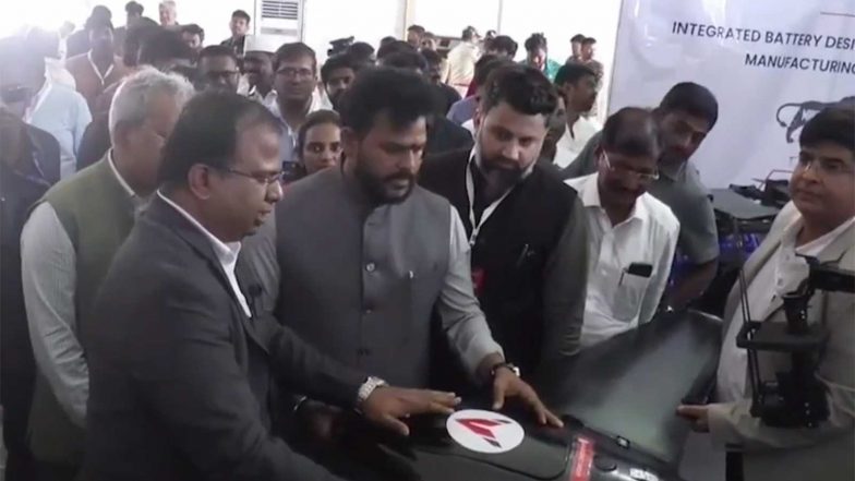 Business News | Union Minister Rammohan Naidu Visits AKSI Aerospace Stall at Orvakal Drone City Stakeholders Meeting