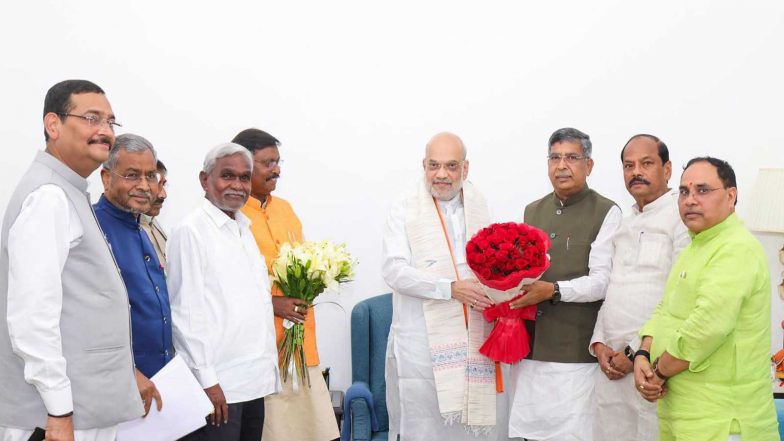 India News | Jharkhand BJP Leaders Meet Amit Shah; Discuss State Development, Political Situation