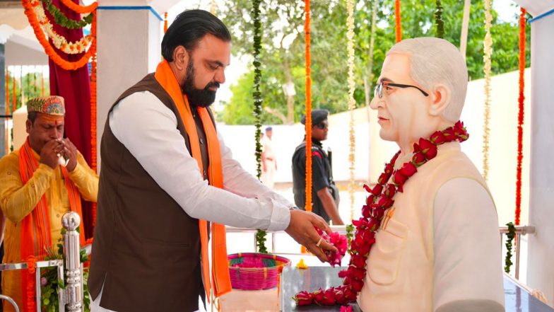 India News | Bihar: Samrat Choudhary Unveils Statue of Former CM Jagannath Mishra in Supaul