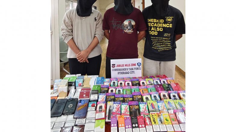 India News | Three Held in Hyderabad with Vapes, Banned Foreign Cigarettes