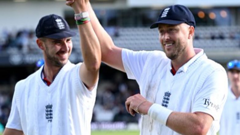 Sports News | Robinson, Tongue Split Match Ball After Claiming Five-fers Each in Leeds Test Against Pakistan