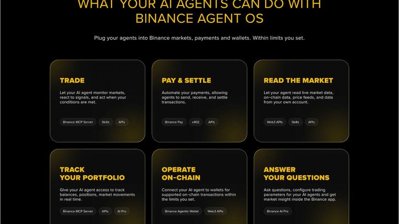 Business News | Binance Introduces Agent OS to Connect AI Applications to Financial Infrastructure