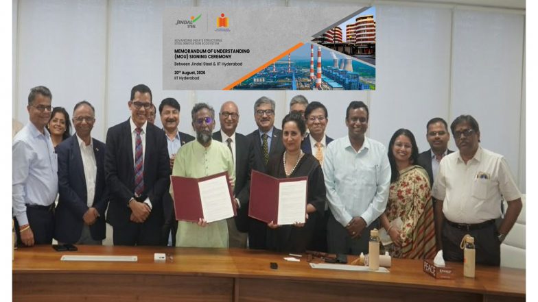 Business News | Jindal Steel Partners with IIT Hyderabad to Establish Centre of Excellence for Advanced Steel Solutions