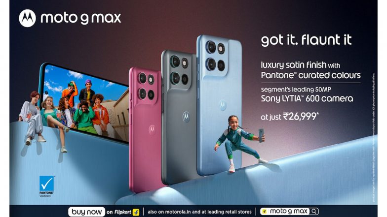 Business News | Moto G Max Goes on Sale Featuring a Luxury Satin Finish with Pantone™ Curated Colours, 50MP Sony LYTIA™ Camera & 7000mAh Battery, Starting at Rs 26,999*