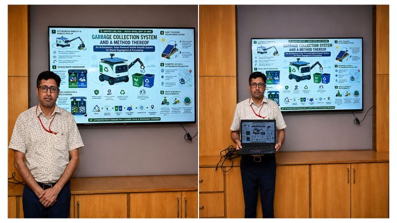 Business News | Chandigarh University Electronics & Communication Engineers Develop Solar Powered Robot for Garbage Management