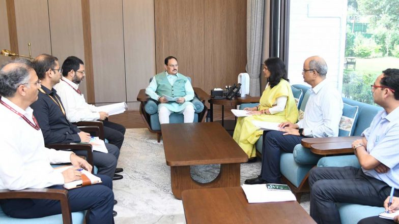 India News | JP Nadda Reviews Delhi's Preparedness for Influenza, Dengue and Malaria; Health Minister Assures Readiness