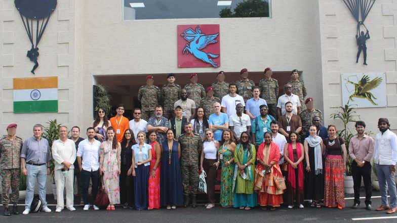 World News | Foreign Media Delegation Visits Shatrujeet Brigade to Witness Indian Army's HADR Preparedness