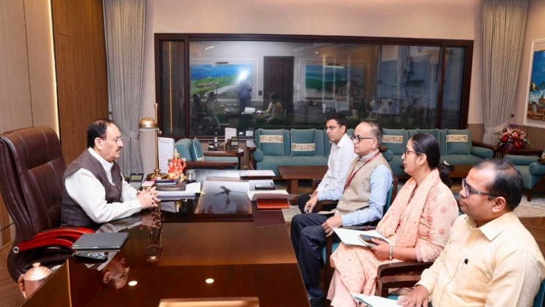 India News | Nadda Reviews Fertiliser Department Preparedness for Kharif, Rabi Seasons; Says Supply Situation Remains Comfortable