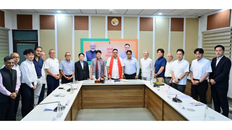 World News | Rajasthan CM Bhajan Lal Sharma Holds Meeting with Japanese Delegation, Calls for Partnership to Boost Trade