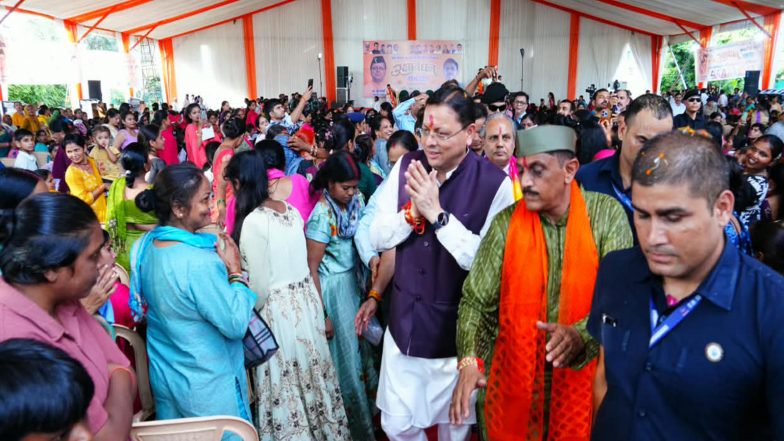 India News | Uttarakhand CM Pushkar Singh Dhami Celebrates Raksha Bandhan in Dehradun