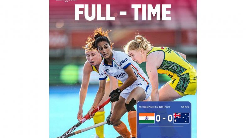Sports News | FIH Women's Hockey World Cup: India Miss out on Semis After Goalless Draw Against Australia