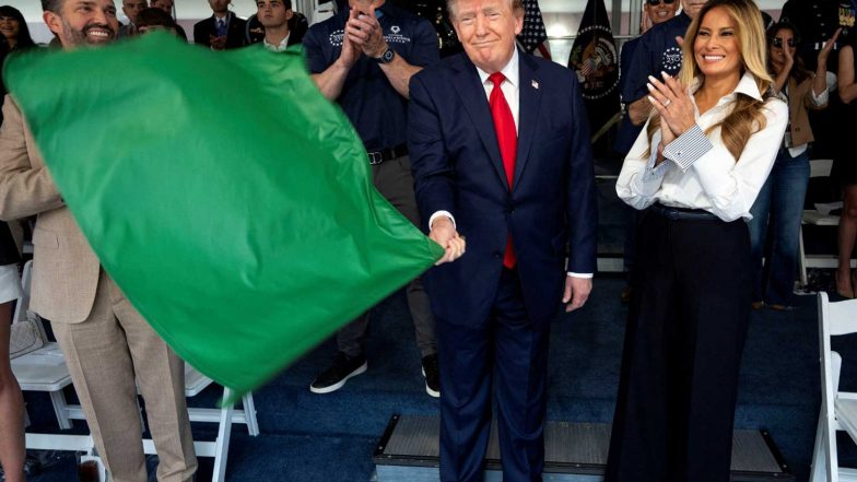 World News | Trump Waves Green Flag to Kick off Freedom 250 Grand Prix in Washington DC