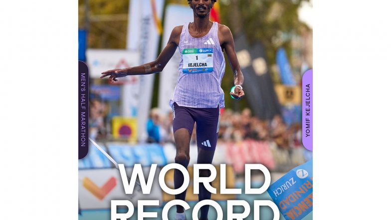 Sports News | Ethiopia's Yomif Kejelcha Breaks Half Marathon World Record, Clocks Stunning 56:51