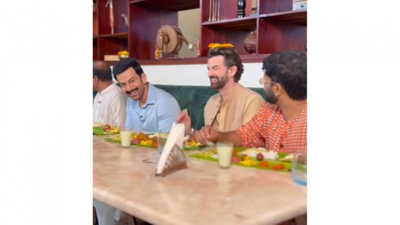 Entertainment News | Onam Sandhya, Hugs and Good Food: Neil Nitin Mukesh Gives Glimpse of Fun Moments with 'Khalifa' Co-star Prithviraj Sukumaran