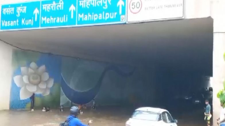 India News | Heavy Rains Trigger Severe Waterlogging Across Delhi; AAP Leader Saurabh Bharadwaj Targets BJP