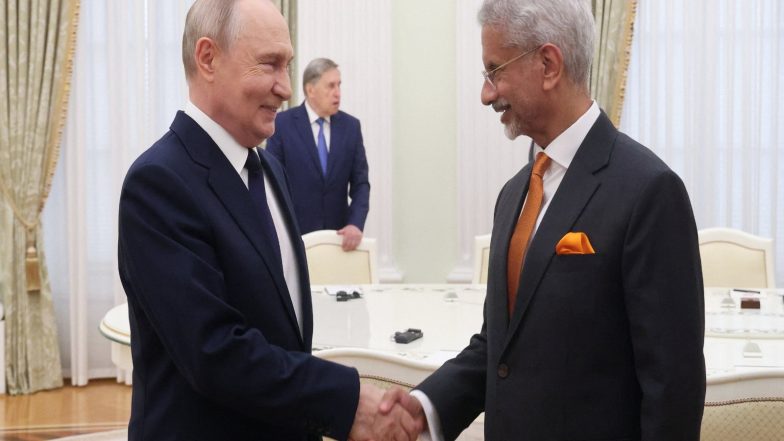 World News | EAM Jaishankar Meets Russian President Putin as Part of His Two-day Official Visit to Moscow