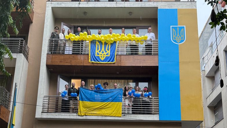 World News | National Anthem, Poetry, Moment of Silence: Ukrainian Embassy in India Marks Kyiv's 35th Independence Day
