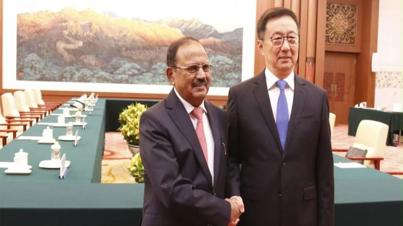 World News | India, China Discuss Strengthening Peace in Border Areas, Improving Ties During Meet Between NSA Doval, VP Han