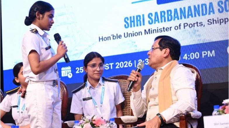India News | India Plans 100 New Ships to Cut USD 75 Billion Foreign Freight Bill: Sarbananda Sonowal at 'Sagar Samvad' of National Shipping Board