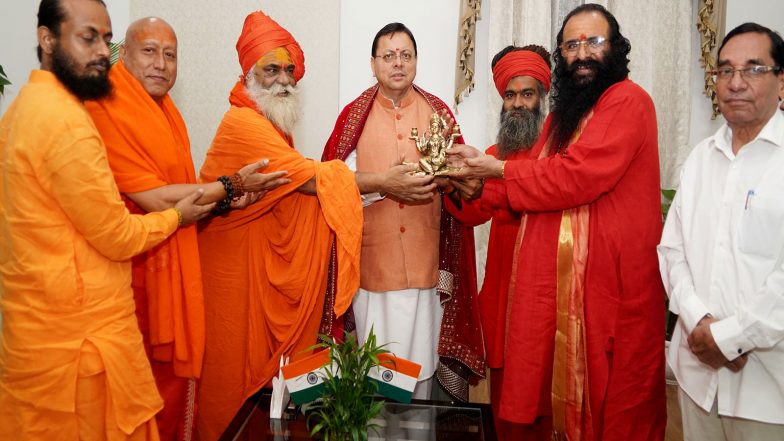 India News | Uttarakhand: Saints Invite CM Dhami to Attend Sacred Chhadi Yatra; to Begin from Bageshwar