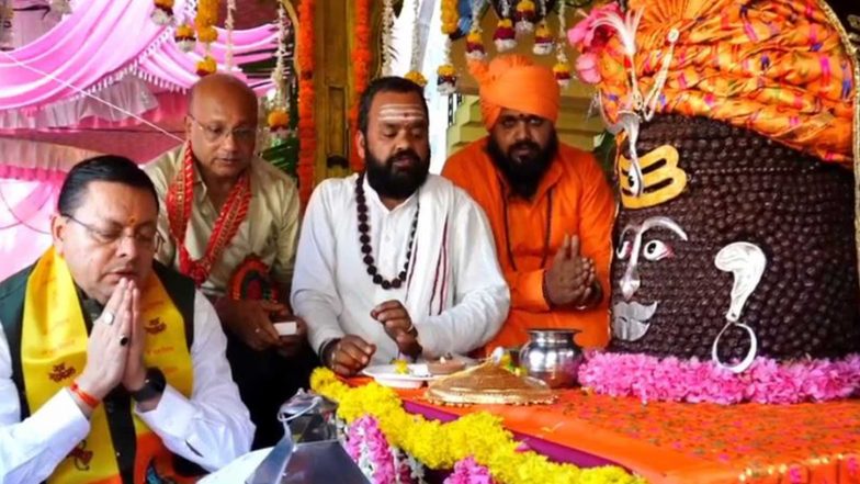India News | Uttarakhand CM Dhami Joins Tapkeshwar Mahadev Shobha Yatra