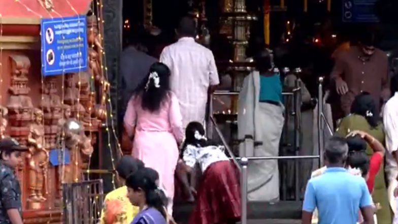 Entertainment News | Onam Celebrations 2026: Devotees Throng Pazhavangaadi Sree Maha Ganapathy Temple for Darshan