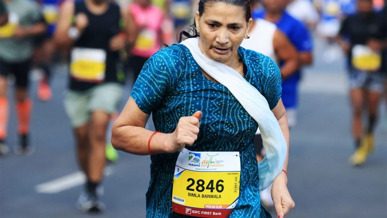 Sports News | From Rohtak to Delhi: Bimla Banwala's Journey Through 100+ Races Continues at Delhi Half Marathon