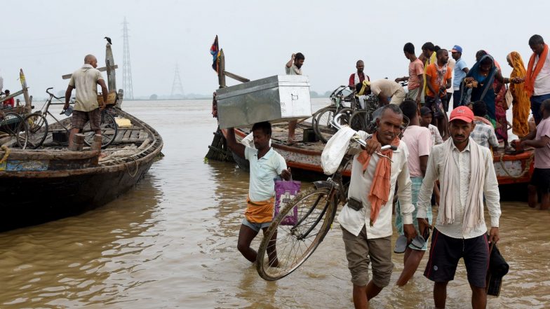 India News | Amit Shah Speaks to Bihar CM Amid Flood Threat Following Heavy Rain, Glacier Burst in Nepal