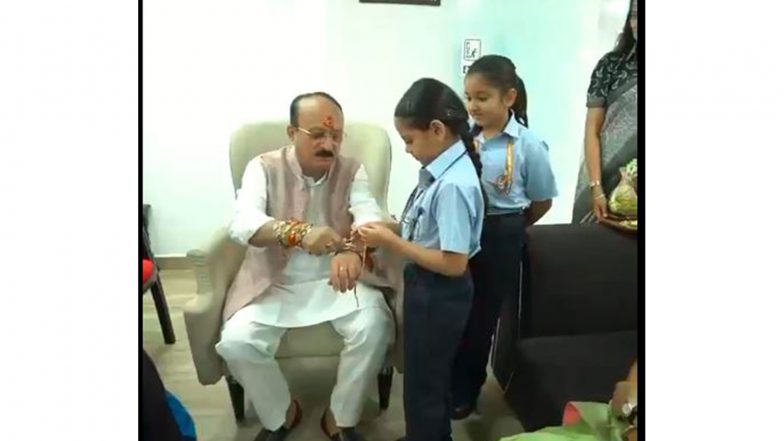 India News | Students Tie Rakhi to Delhi Minister Ashish Sood Ahead of Raksha Bandhan