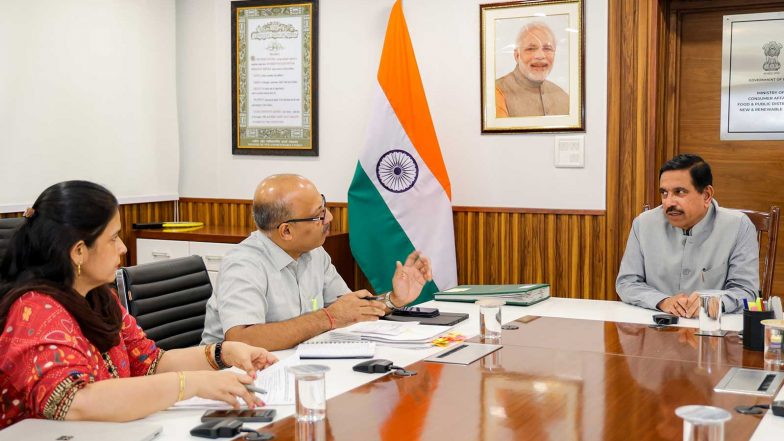 India News | Union Education Minister Pralhad Joshi Holds Meeting with Officials, Reviews Implementation of Ongoing Initiatives