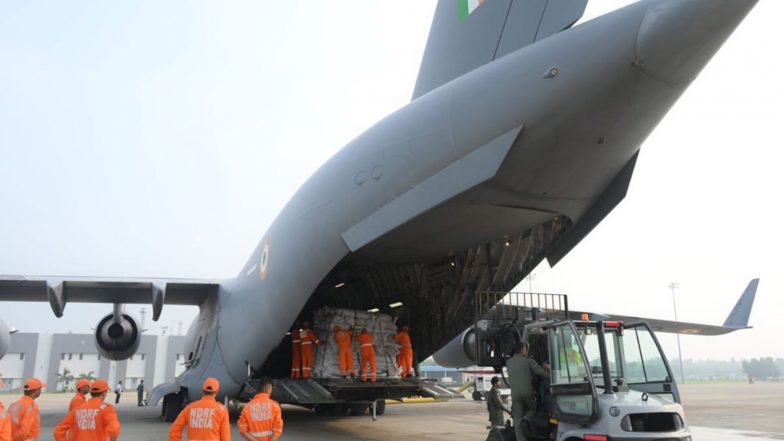 World News | India Sends Second Flight with 37.5 Tonnes of Relief Supplies to Flash Flood-hit Nepal