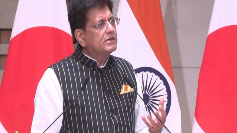Business News | Goyal Urges Japanese Firms to Build Manufacturing Chains in India, Target Global Markets