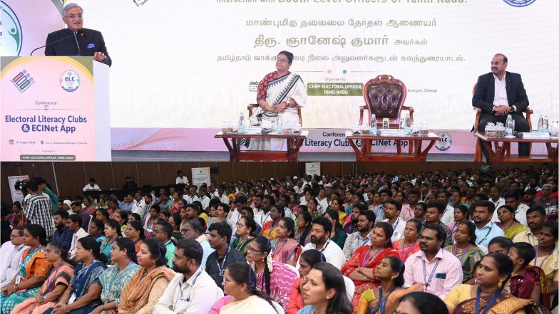 India News | CEC Gyanesh Kumar Interacts with Tamil Nadu BLOs at Chennai Conference on Electoral Literacy Clubs (ELC 2.0)