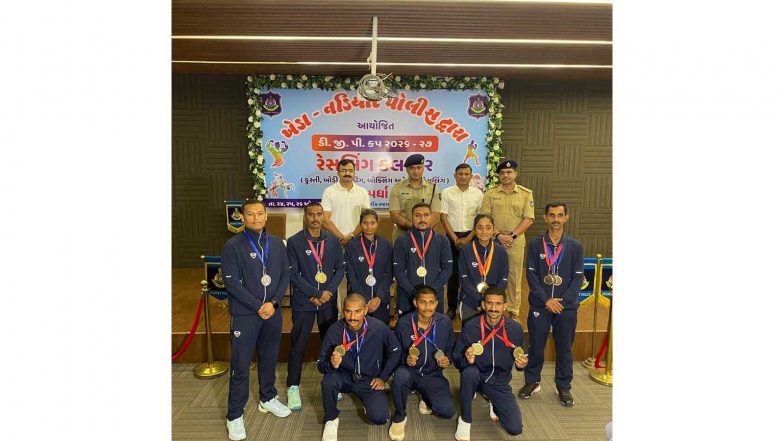 Sports News | Gujarat Prisons and Correctional Department Clinches DGP Cup 2026-27 Wrestling Cluster Championship