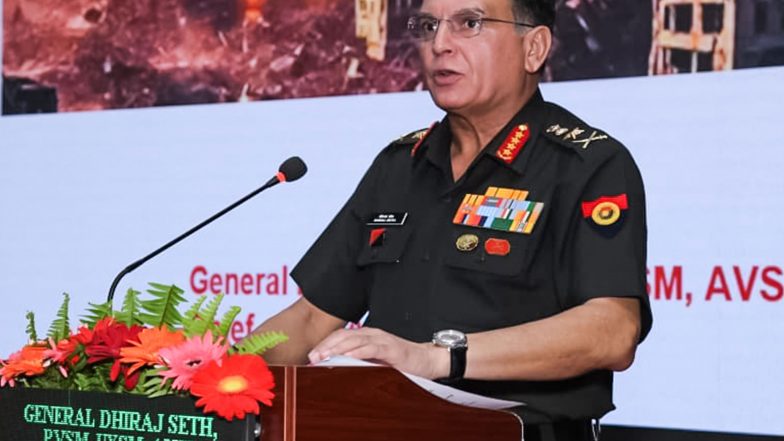 India News | COAS General Dhiraj Seth Reviews Operational Preparedness at Sapta Shakti Command in Jaipur