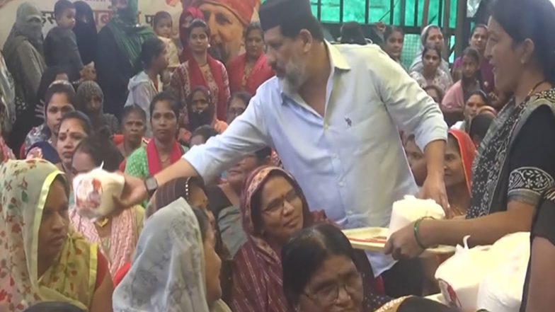 India News | MP: Congress MLA Arif Masood Distributes Sugar Packets to Women Ahead of Raksha Bandhan