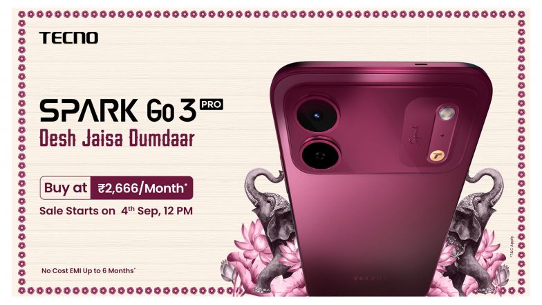Business News | TECNO Brings Segment-First IP69 Durability to the Masses With the New SPARK Go 3 Pro