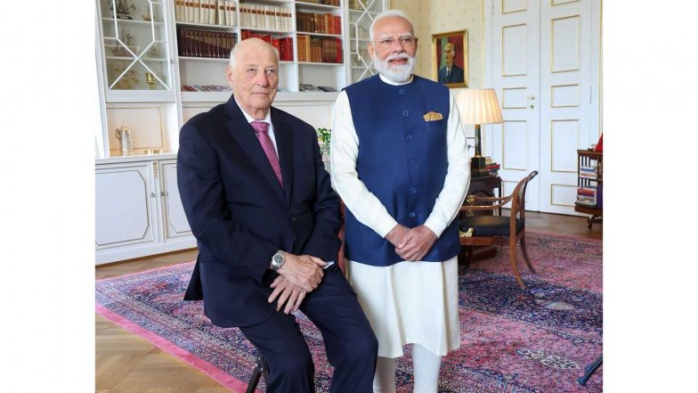 World News | Deeply Touched by His Warmth, Profound Sense of Service During My Visit: PM Modi Condoles Passing of Norway's King
